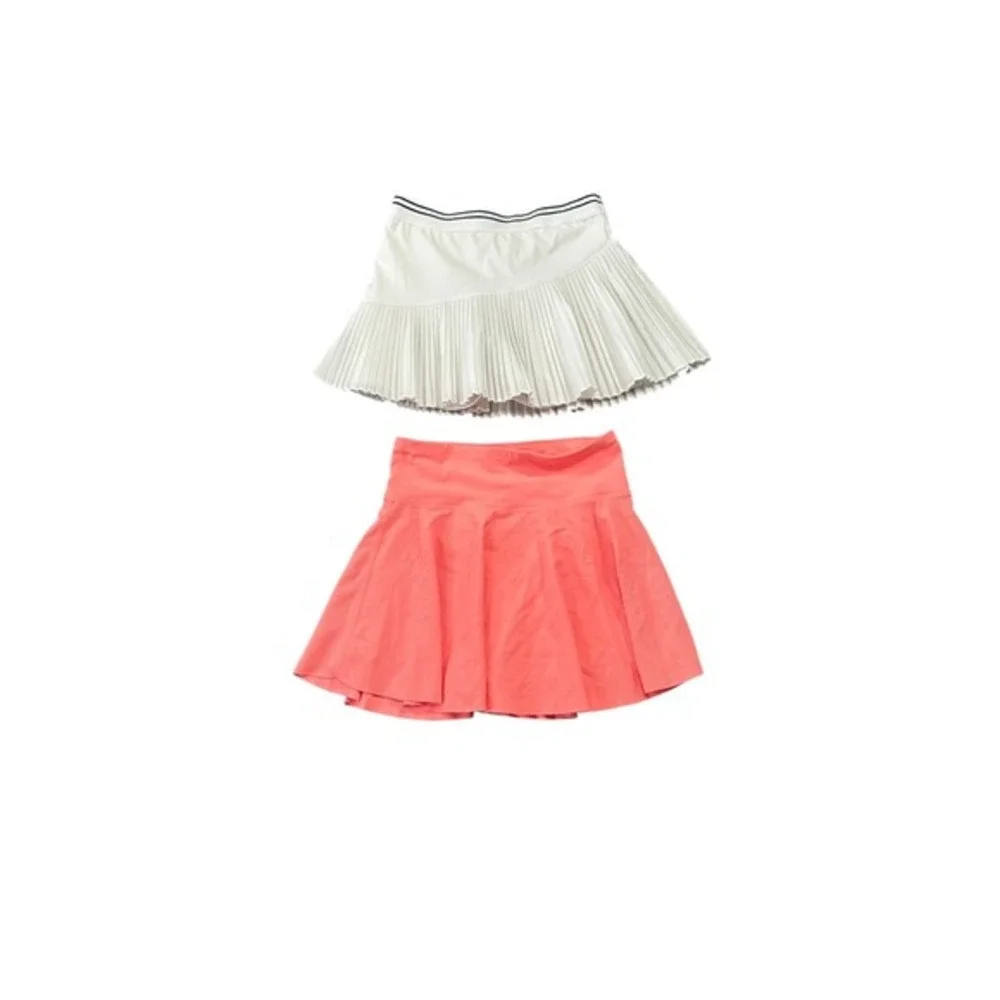 Old Navy Girls XL‎ 14/16 PowerSoft High-Rise Skort Set White Pleated Coral Pink